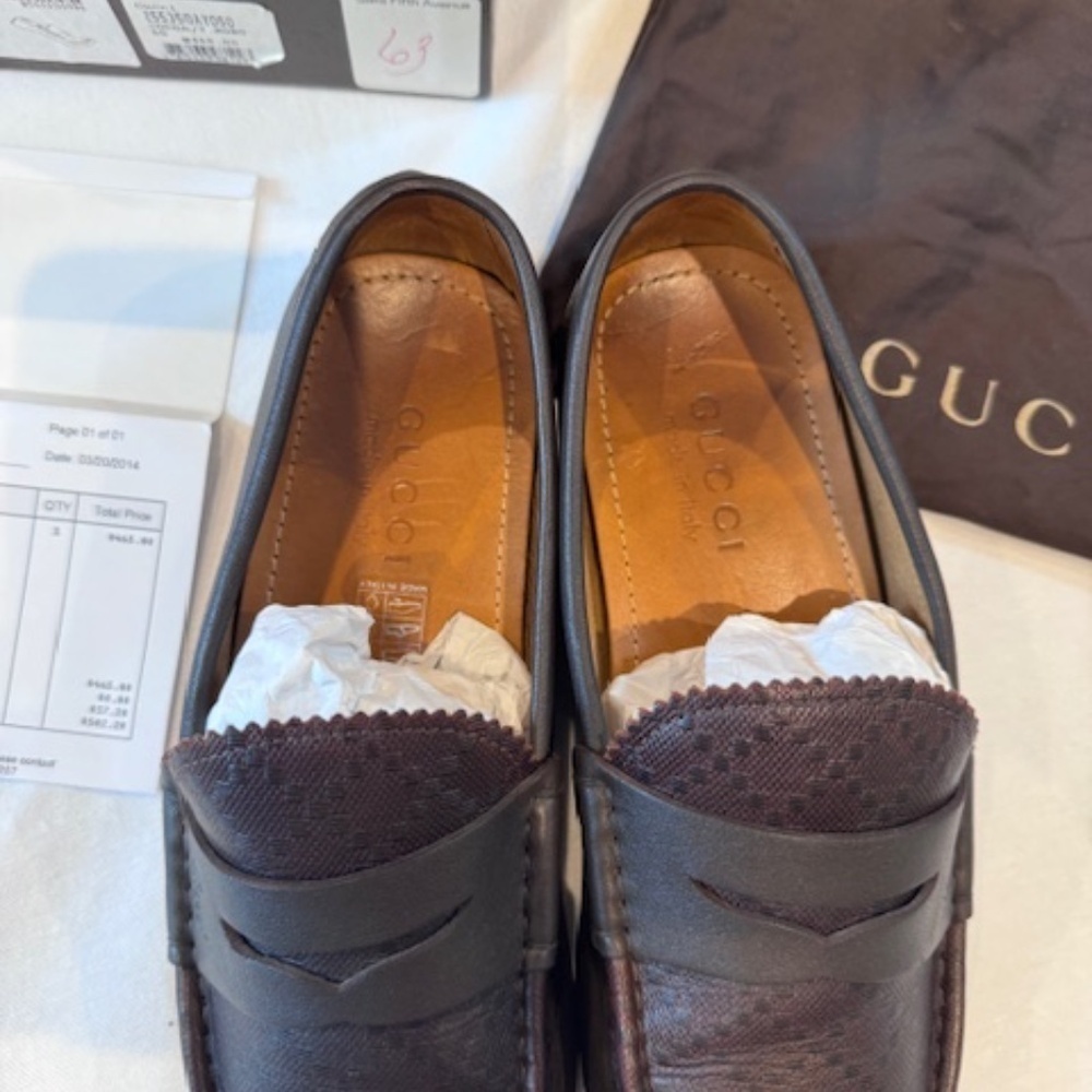 Gucci Diamante Brown Driving Loafer Men's 7-7.5​ - Picture 6 of 9